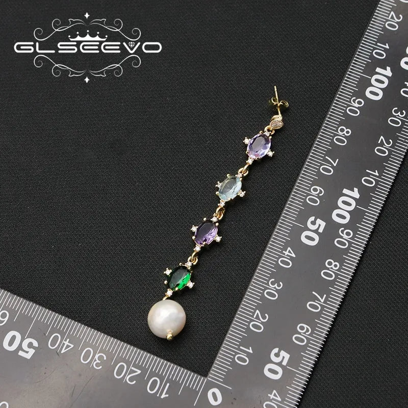 Long colorful elegant earrings